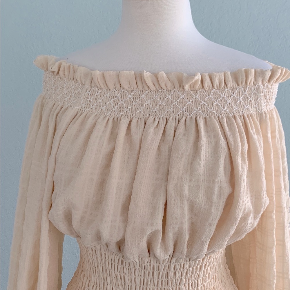Mable Windsor Smocked Off the Shoulder Mini Dress - Picture 9 of 16